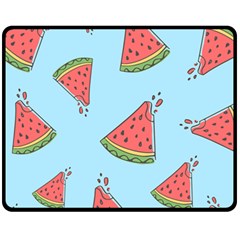 Watermelon Fruit Pattern Tropical Fleece Blanket (medium) by Apen