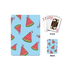 Watermelon Fruit Pattern Tropical Playing Cards Single Design (mini) by Apen
