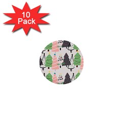 Christmas Trees Icons 1  Mini Buttons (10 Pack)  by Apen