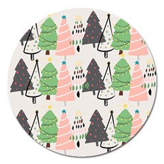 Christmas Trees Icons Magnet 5  (Round)