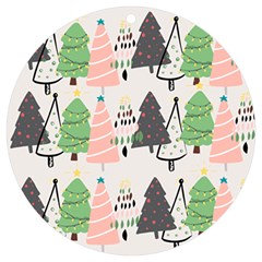 Christmas Trees Icons Uv Print Acrylic Ornament Round by Apen