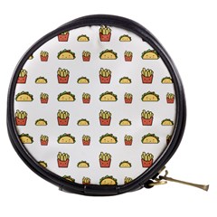 Fries Taco Pattern Fast Food Mini Makeup Bag by Apen