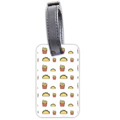 Fries Taco Pattern Fast Food Luggage Tag (one Side) by Apen