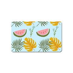 Watermelon Leaves Fruit Foliage Magnet (name Card) by Apen