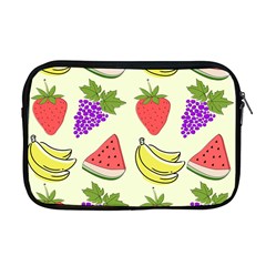 Fruits Pattern Background Food Apple Macbook Pro 17  Zipper Case