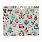 Christmas Cartoon Pattern Small Glasses Cloth (2 Sides) Front