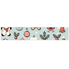 Christmas Cartoon Pattern Large Premium Plush Fleece Scarf  by Apen