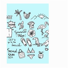 June Doodle Tropical Beach Sand Large Garden Flag (two Sides) by Apen