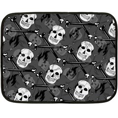 Skull Skeleton Pattern Texture Fleece Blanket (mini)