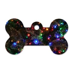 Christmas Lights Dog Tag Bone (one Side) by Apen