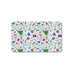 New Year Christmas Winter Pattern Magnet (name Card)