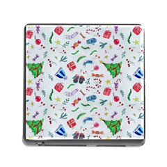 New Year Christmas Winter Pattern Memory Card Reader (square 5 Slot) by Apen