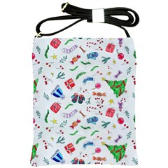 New Year Christmas Winter Pattern Shoulder Sling Bag by Apen