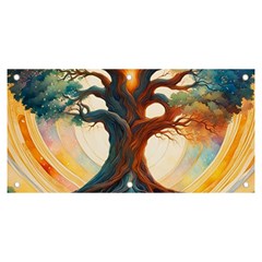 Tree Cosmic Spiritual Meditation Banner And Sign 6  X 3  by Apen