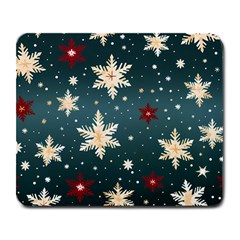 Snowflakes Winter Snow Large Mousepad by Apen