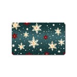 Snowflakes Winter Snow Magnet (Name Card) Front