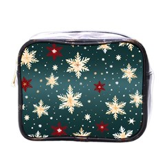 Snowflakes Winter Snow Mini Toiletries Bag (One Side)