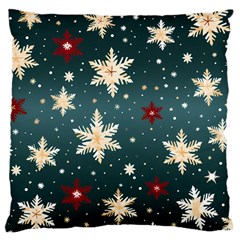 Snowflakes Winter Snow Large Cushion Case (One Side)