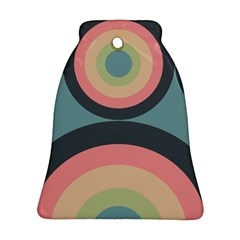 Circles Design Pattern Tile Bell Ornament (two Sides)