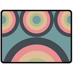 Circles Design Pattern Tile Two Sides Fleece Blanket (large)