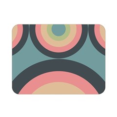Circles Design Pattern Tile Premium Plush Fleece Blanket (mini) by Ravend