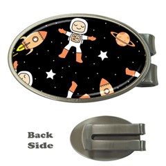 Astronaut Space Rockets Spaceman Money Clips (oval)  by Ravend
