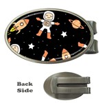 Astronaut Space Rockets Spaceman Money Clips (Oval)  Front