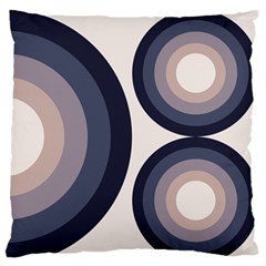 Circle Tile Design Pattern Large Premium Plush Fleece Cushion Case (one Side)