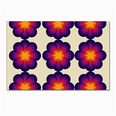 Flower Pattern Design Seamless Postcards 5  X 7  (pkg Of 10)