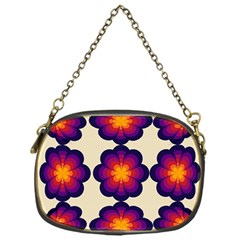 Flower Pattern Design Seamless Chain Purse (one Side)