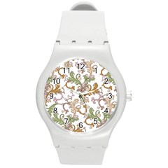 Pattern Design Art Decoration Round Plastic Sport Watch (m)