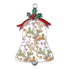 Pattern Design Art Decoration Metal Holly Leaf Bell Ornament