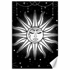 Sun Moon Star Universe Space Canvas 12  X 18 