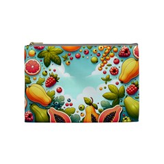 Fruits Sweet Papaya Orange Pattern Cosmetic Bag (medium)
