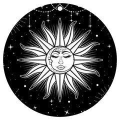 Sun Moon Star Universe Space Uv Print Acrylic Ornament Round by Ravend