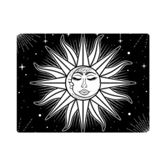 Sun Moon Star Universe Space Premium Plush Fleece Blanket (mini) by Ravend