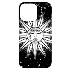 Sun Moon Star Universe Space Iphone 14 Pro Max Black Uv Print Case by Ravend