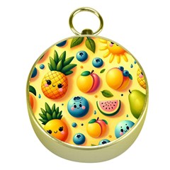 Fruits Fresh Sweet Pattern Gold Compasses