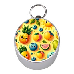 Fruits Fresh Sweet Pattern Mini Silver Compasses