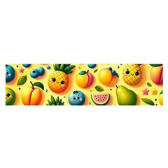 Fruits Fresh Sweet Pattern Oblong Satin Scarf (16  X 60 ) by Ravend