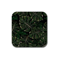 Monstera Plant Tropical Jungle Rubber Square Coaster (4 Pack)