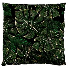 Monstera Plant Tropical Jungle Large Cushion Case (two Sides) by Ravend