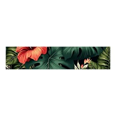 Flowers Monstera Foliage Tropical Velvet Scrunchie