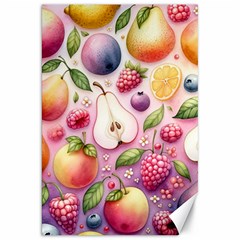 Fruits Apple Strawberry Raspberry Canvas 20  X 30 