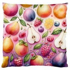 Fruits Apple Strawberry Raspberry Large Cushion Case (one Side)