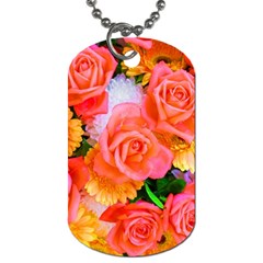 Bouquet Floral Blossom Anniversary Dog Tag (two Sides)