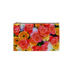 Bouquet Floral Blossom Anniversary Cosmetic Bag (small)