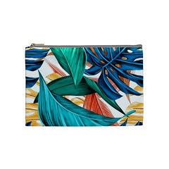 Leaves Tropical Exotic Green Plant Cosmetic Bag (medium)