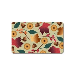 Autumn Leaves Colours Season Magnet (name Card)