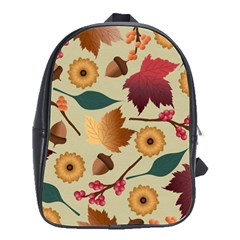 Autumn Leaves Colours Season School Bag (large)